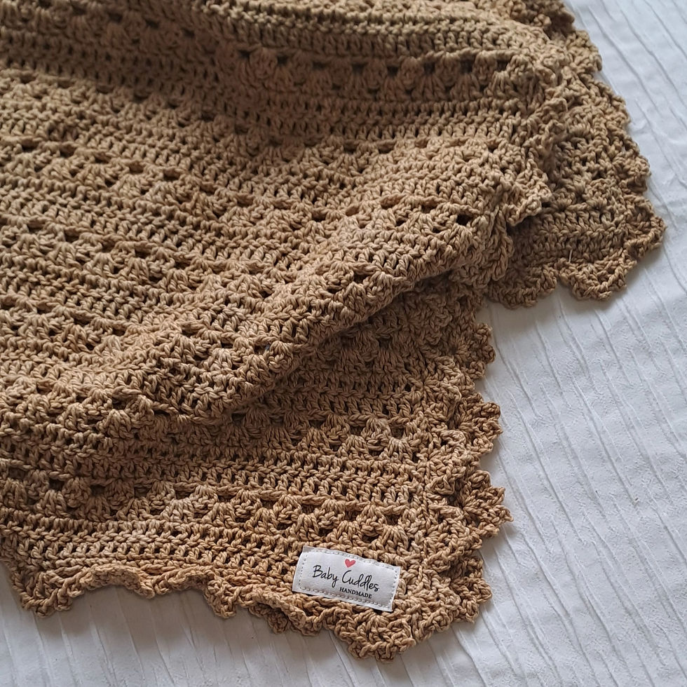 Gold pure cotton handmade blanket