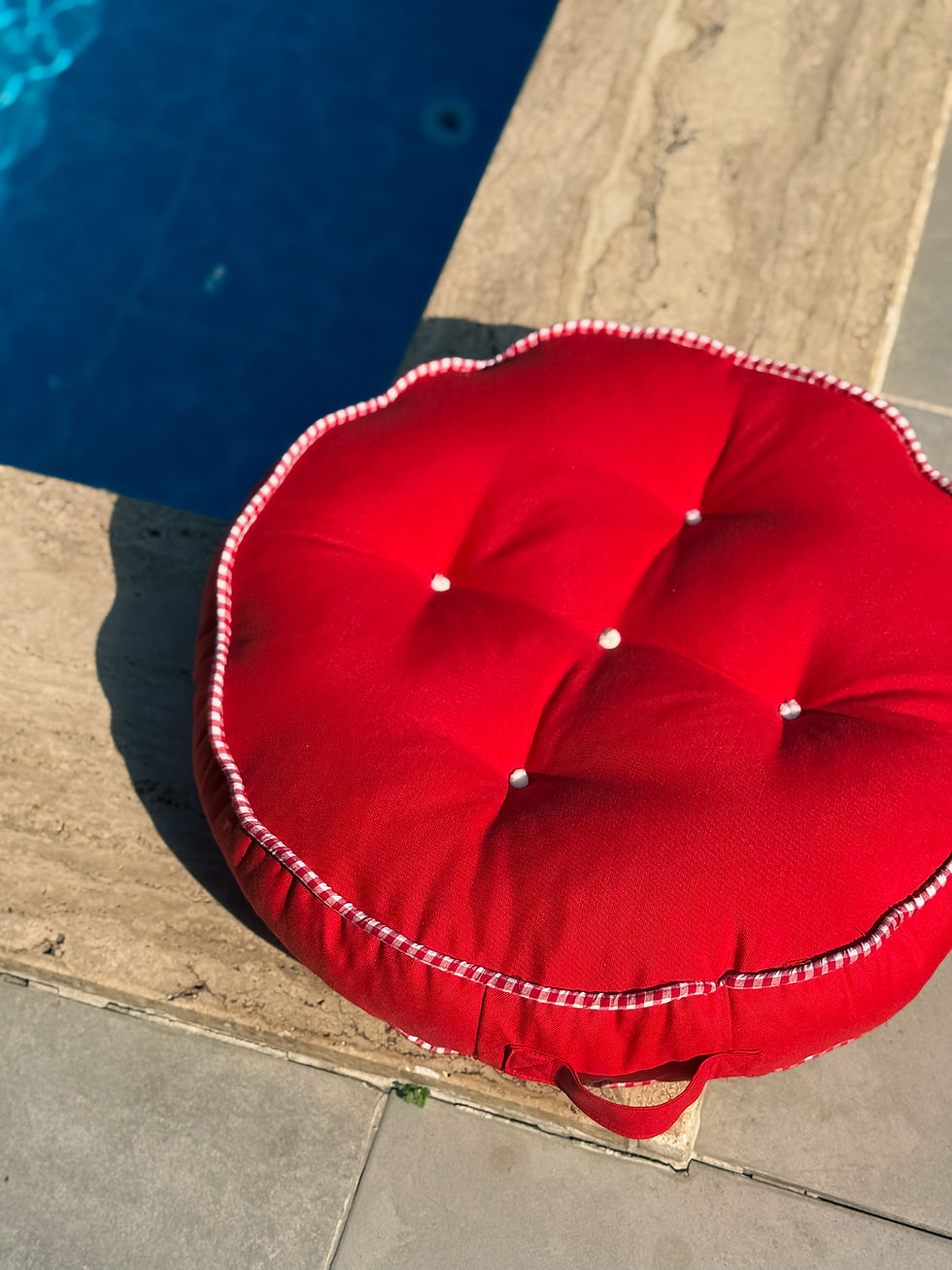 Küçük resim: Lovely Red Yer Minderi / Puf / Minder 60cm