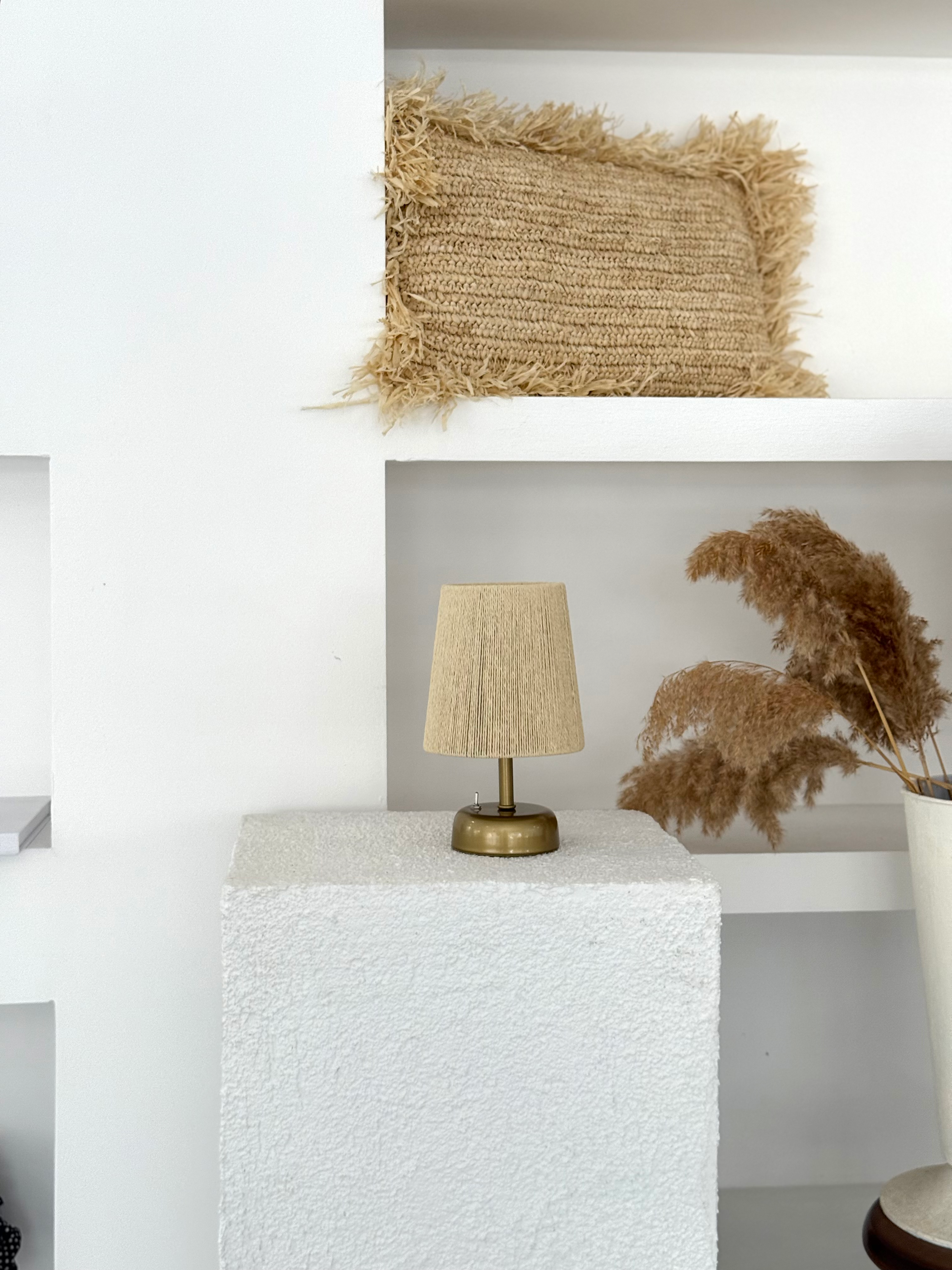 HandMade Kablosuz Masa Lambası / Abajur Vintage Gold Ayak