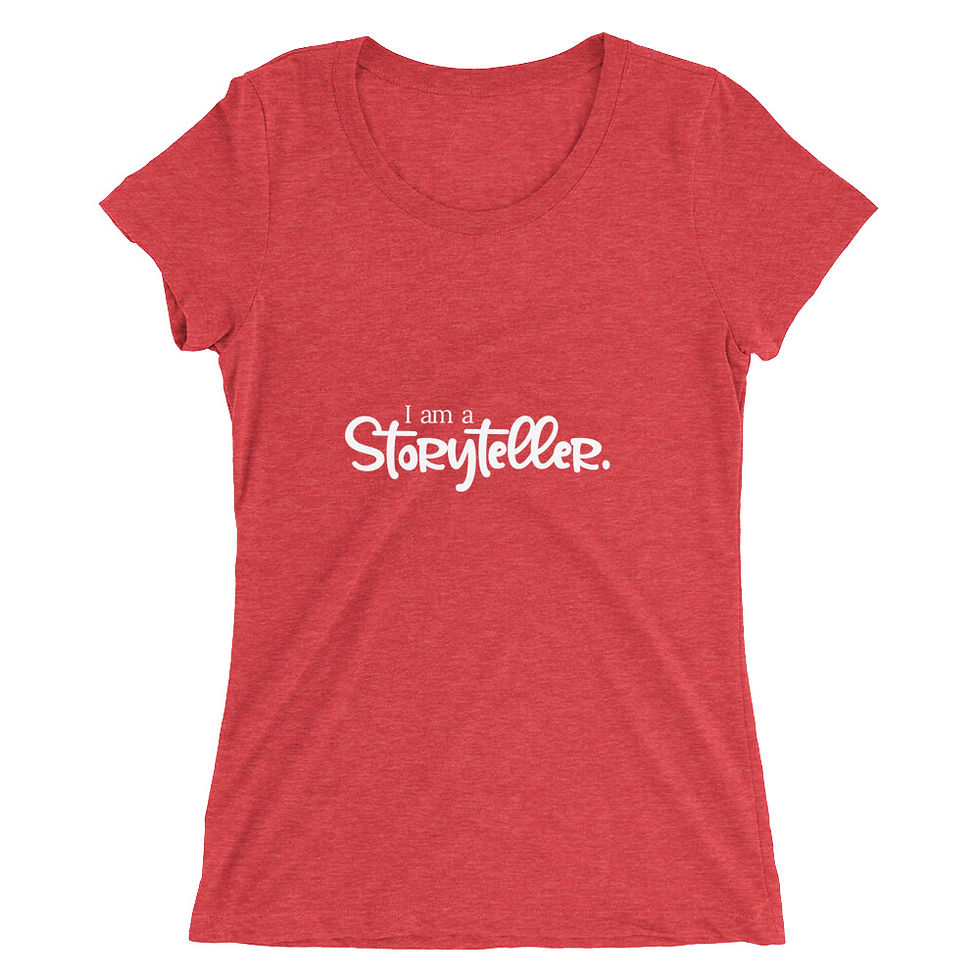 Thumbnail: "I am a Storyteller" Ladies' Short Sleeve T-shirt