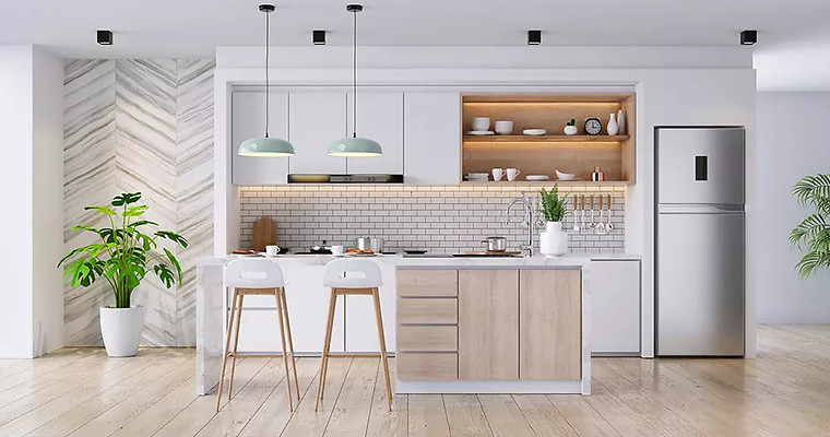 Open concept simple kitchen upgrade