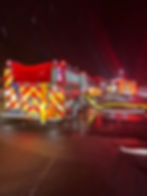 Engine Co. operating at an refrigerator truck fire.