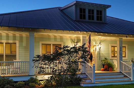 The Residence at dusk