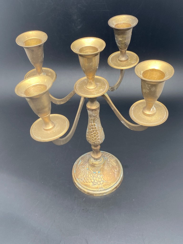 Miniature : Chandelier à 5 branches Motif Vigne