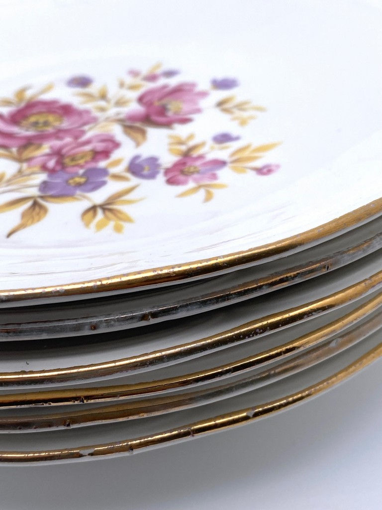 Miniature : Service Limoges à fleurs roses & violettes