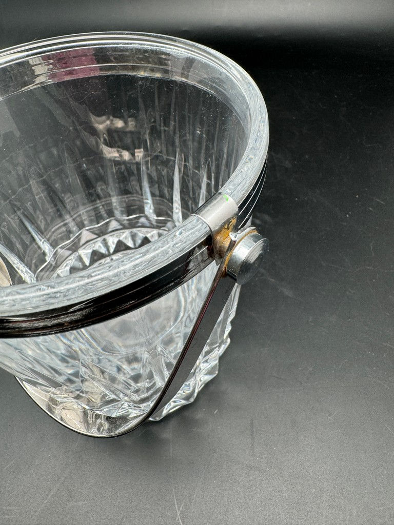 Miniature : Seau à glace avec anse argentée cristal d'Arques