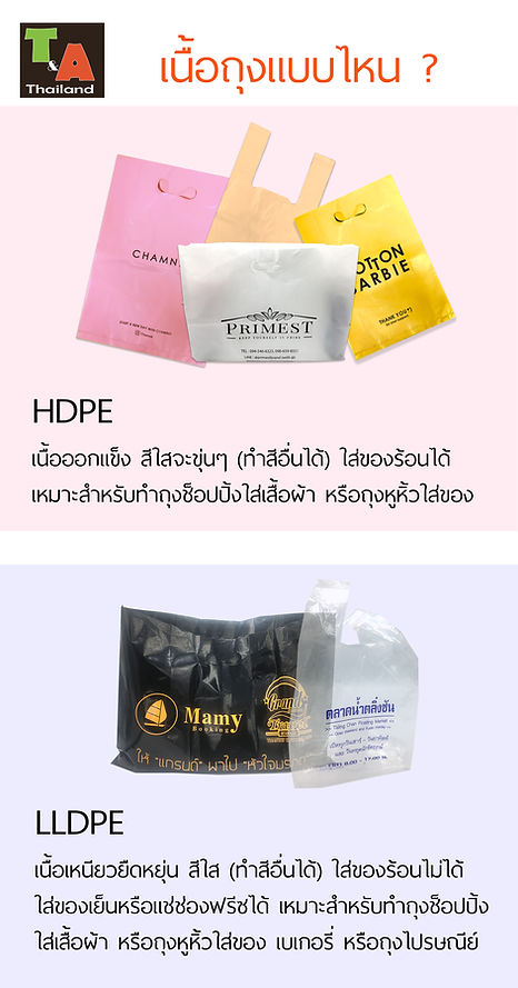 ถุงพลาสติกพิมพ์แบรนด์