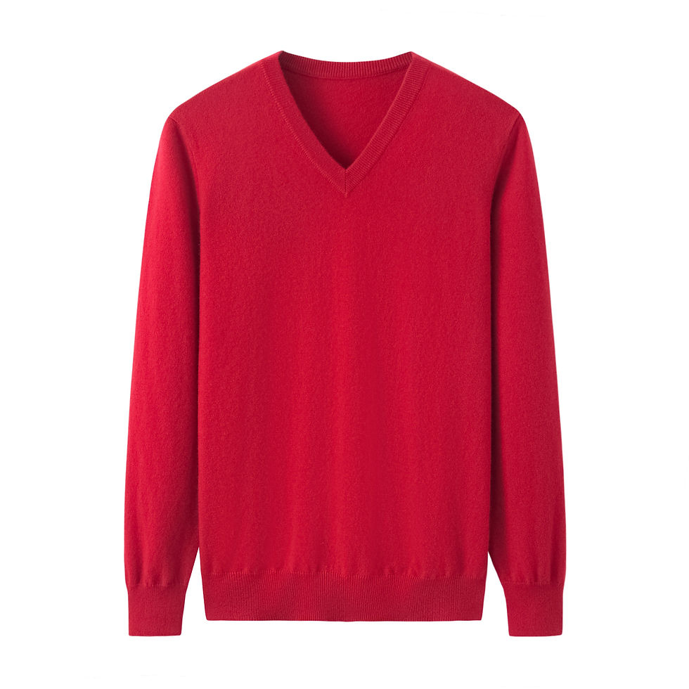 Miniature : Pull en cachemire rouge clair