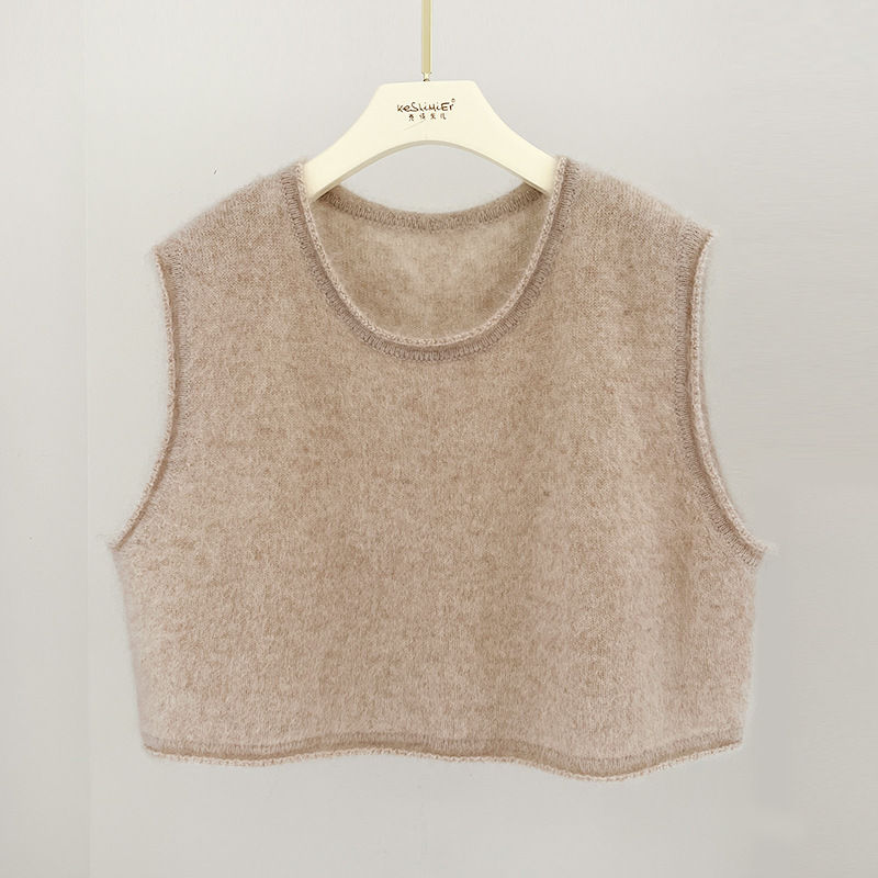 Short Style Pure Cashmere Vest Tank