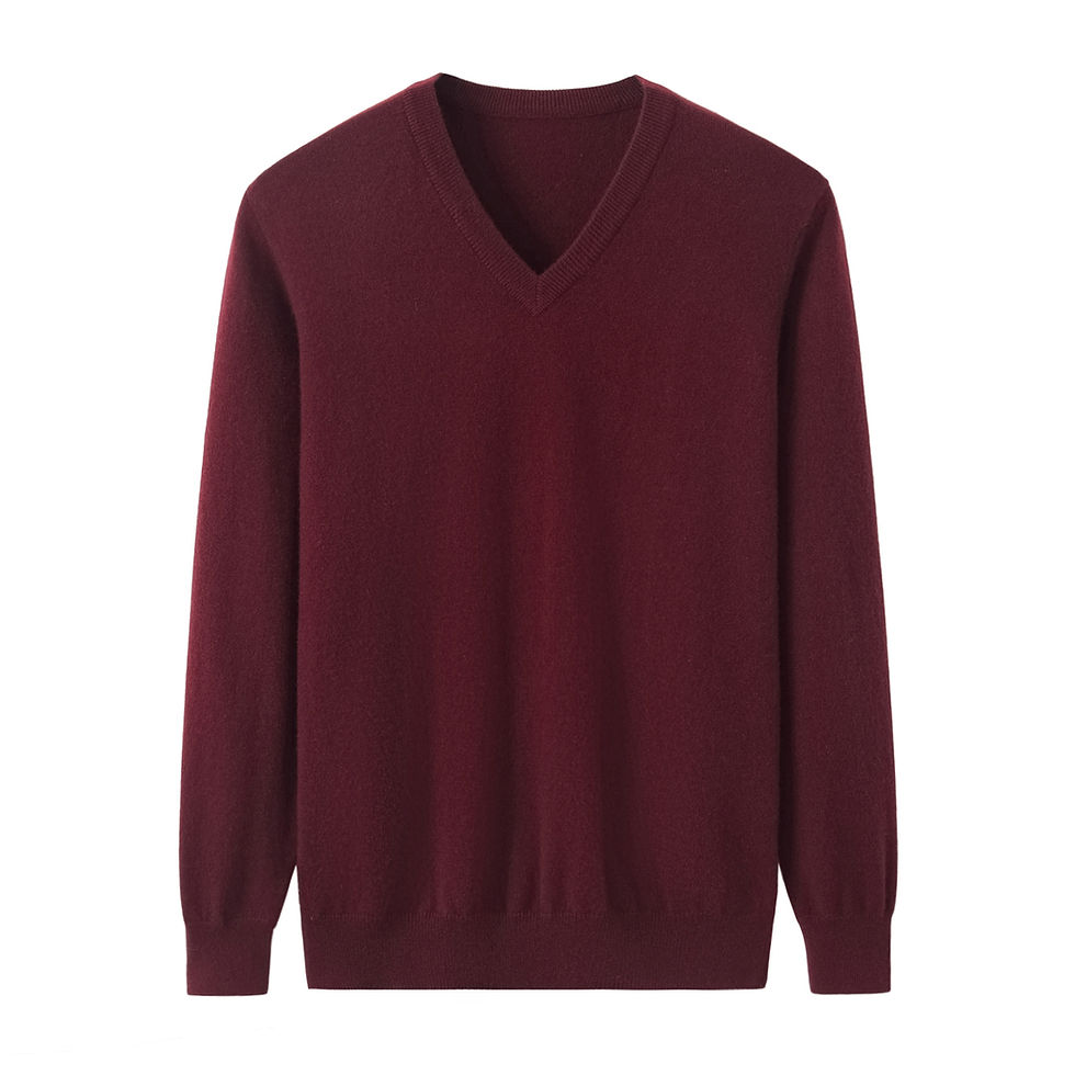 Miniature : Pull en cachemire rouge foncé