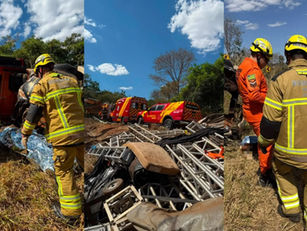 Capotamento de caminhão deixa um morto e quatro feridos na GO-338, em Pirenópolis