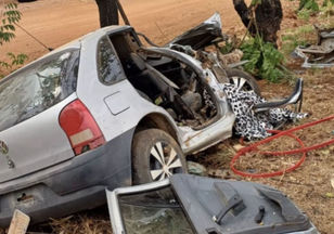 Mulher morre e bebê fica ferido em grave acidente na BR-153, entre Campinorte e Uruaçu