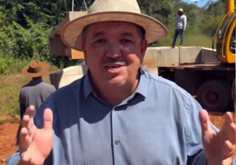 Prefeito Cleuton Timbó anuncia construção da sétima ponte de concreto em São Francisco de Goiás