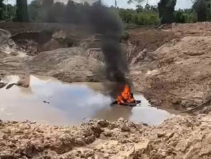 IBAMA fecha garimpo ilegal às margens do Rio Vermelho na Cidade de Goiás