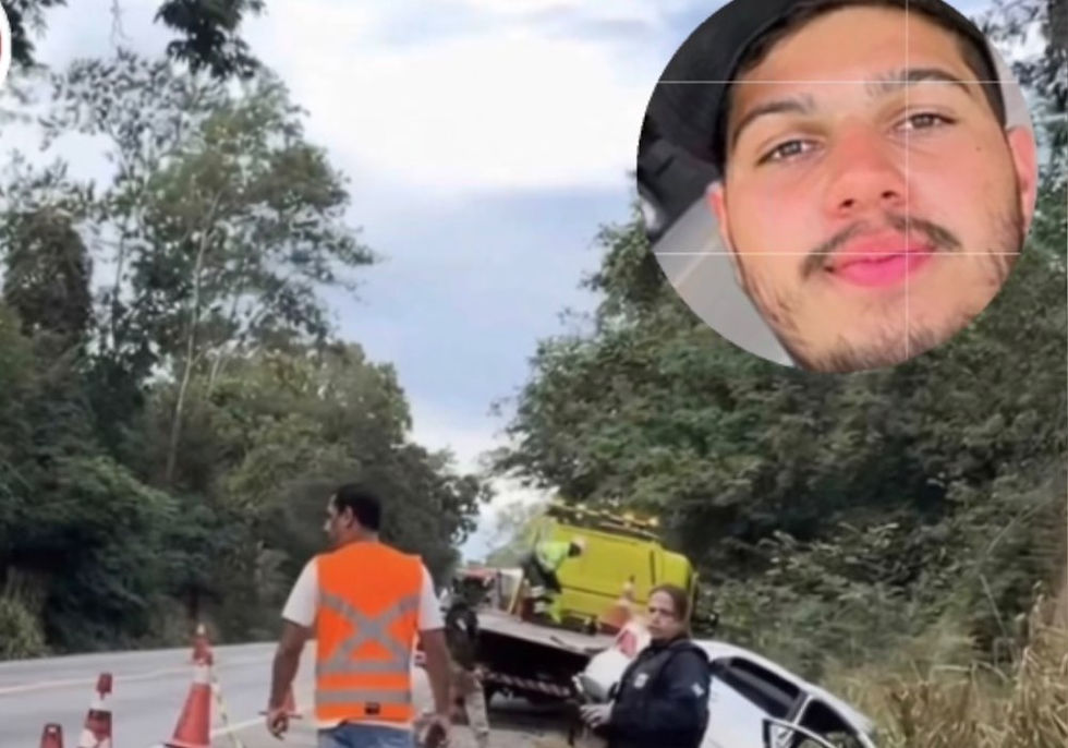 Matheus Donato é a vítima fatal de grave acidente entre Jaraguá e Rianápolis. Outro ocupante segue internado em UTI