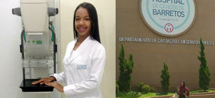 Biomédica responsável pela ala de Mamografia da Clínica Coer faz curso no Hospital de Câncer de Barr
