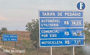 Oficial: Pedágio em Jaraguá será de 14,20 para carros e 7,10 para moto e começa dia 03 outubro