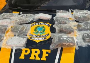 Forças policiais apreendem 20kg de haxixe na BR-153