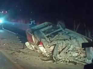 Colisão entre ônibus e carro funerário deixa dois mortos na BR-020, entre Rosário e trevo de São Domingos