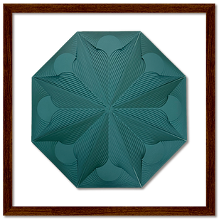 Foto do trabalho Umbrella Drop green framed - Flávia Mesquita - Art