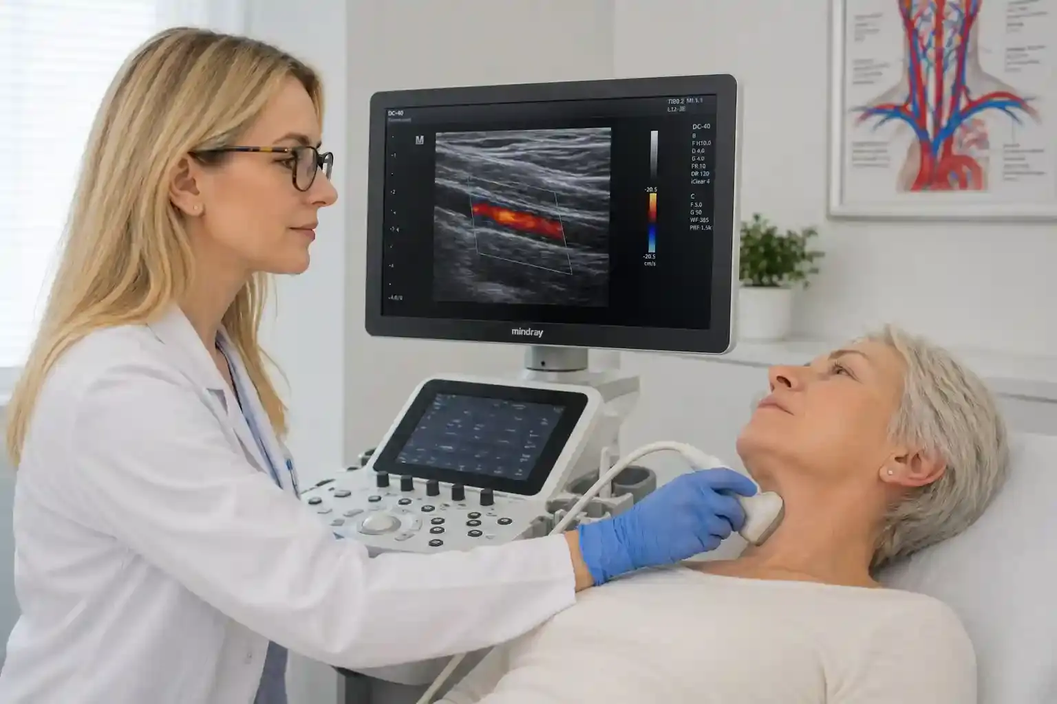 USG Doppler tętnic szyjnych – badanie przepływu krwi w naczyniach szyi metodą ultrasonograficzną