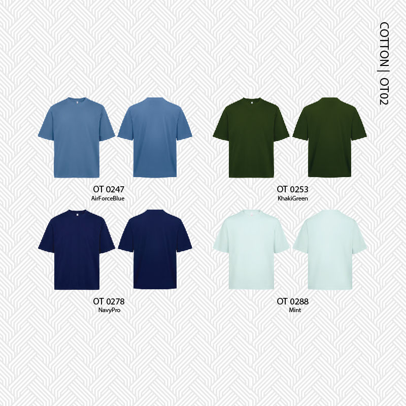 Thumbnail: OT02- Over Size Round Neck Short Sleeve Cotton 260gsm