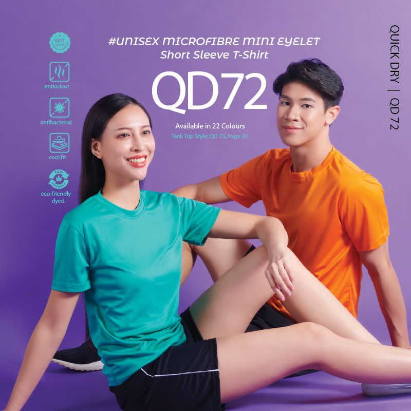 QD72- Round Neck Short Sleeve Quick Dry Shirt