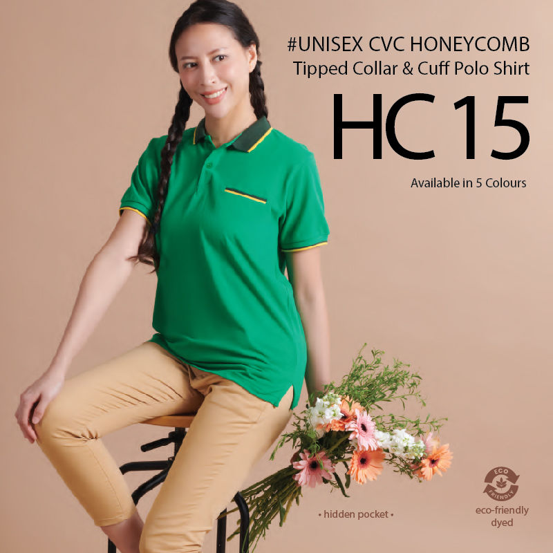 HC15- Polo Shirt CVC Honeycomb