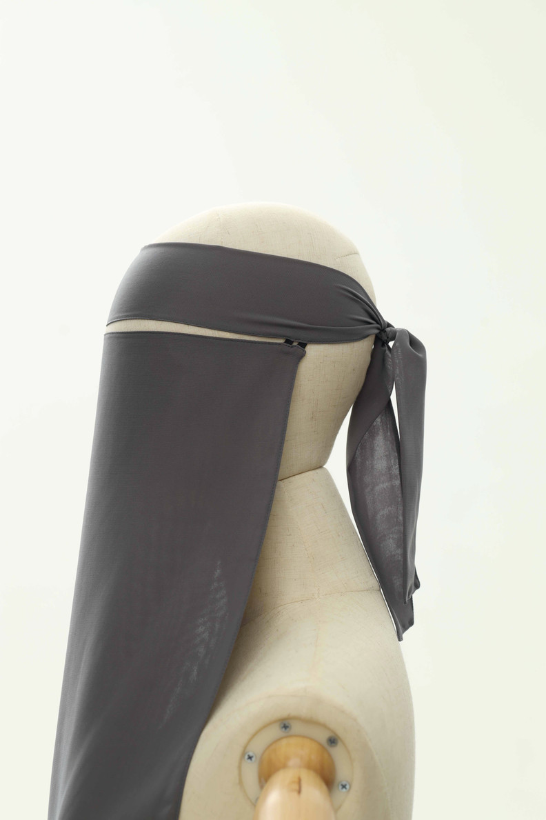 Grey Full Niqab for Muslim women by LiDZE