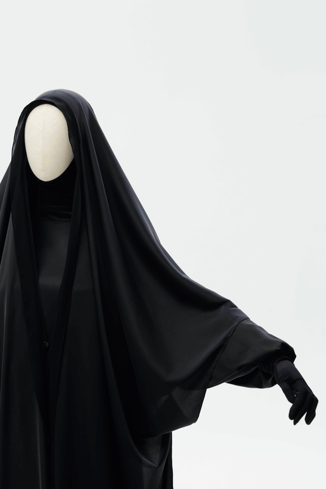Black khimar hijab gashwa for Muslim women
