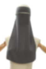 Grey Full Niqab for Muslim women by LiDZE