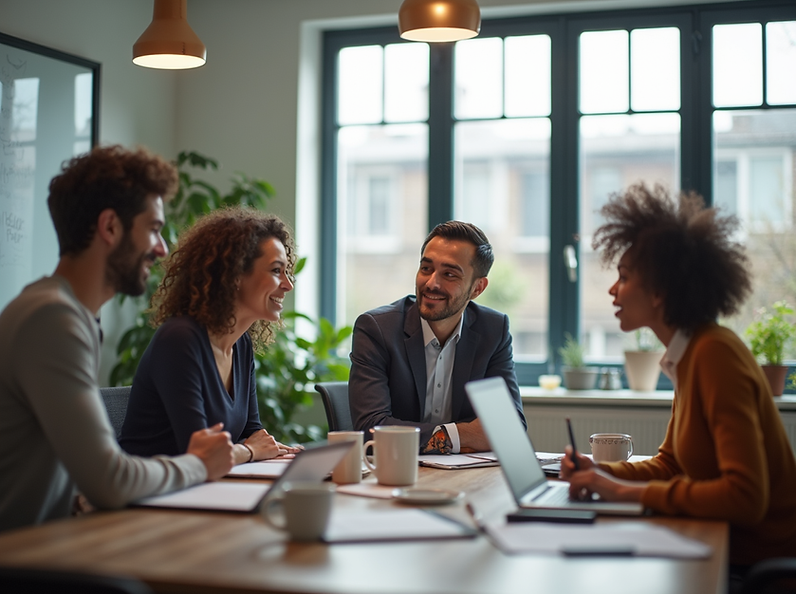 Professional-shot-of-diverse-team-collaborating-in-modern-office-with-natural-daylight-and