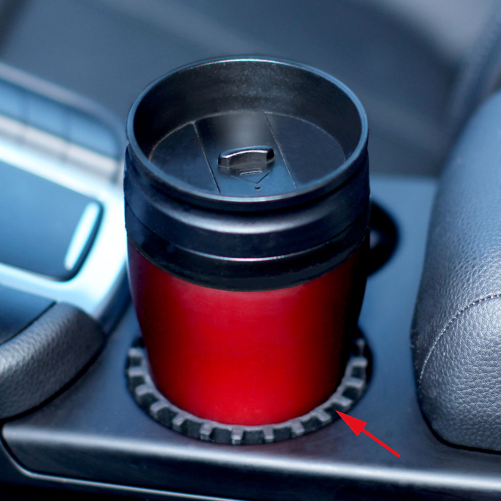 Thumbnail: Gadjit Beverage Bands Stop On-The-Go Drinks from Wobbling in Your Cup Holder 2PK