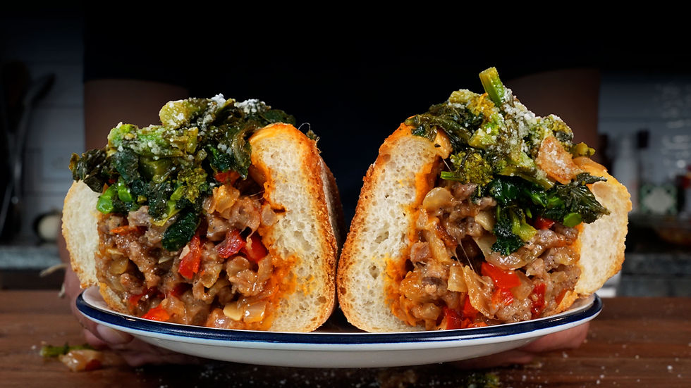 Sausage and Pepper Chopped Cheese