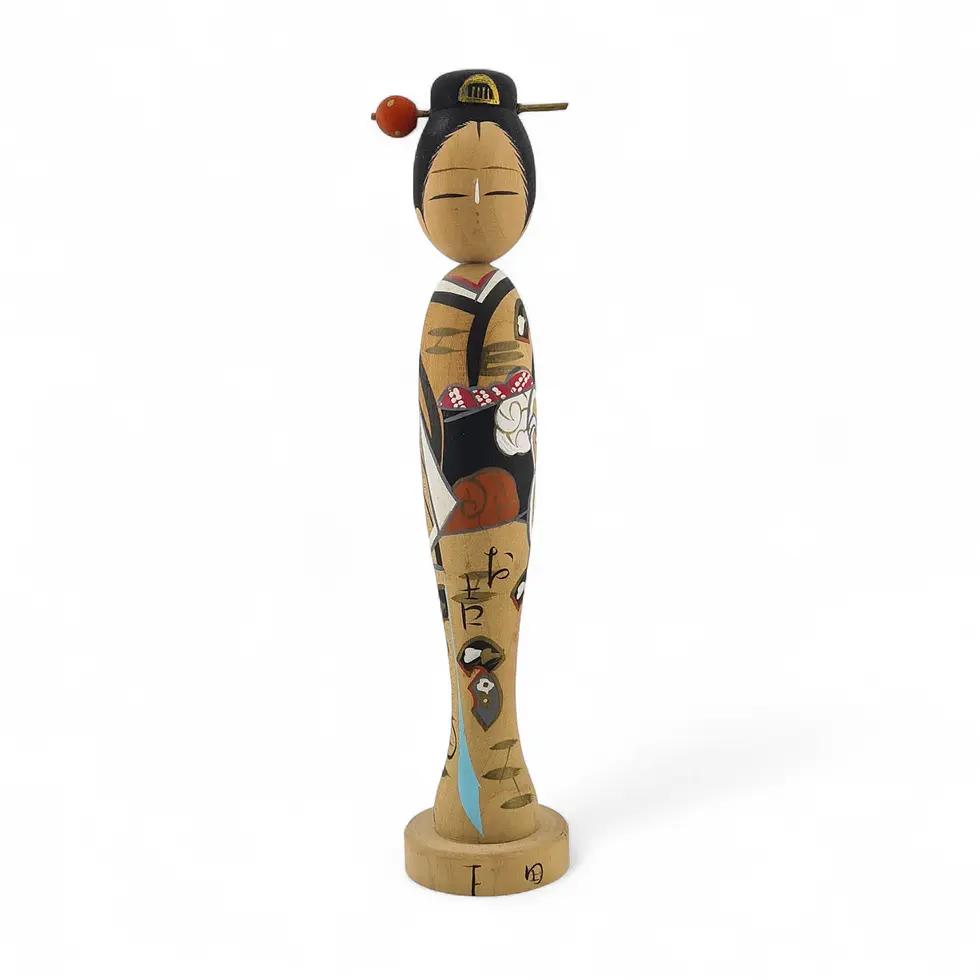 bambola giapponese kokeshi geisha