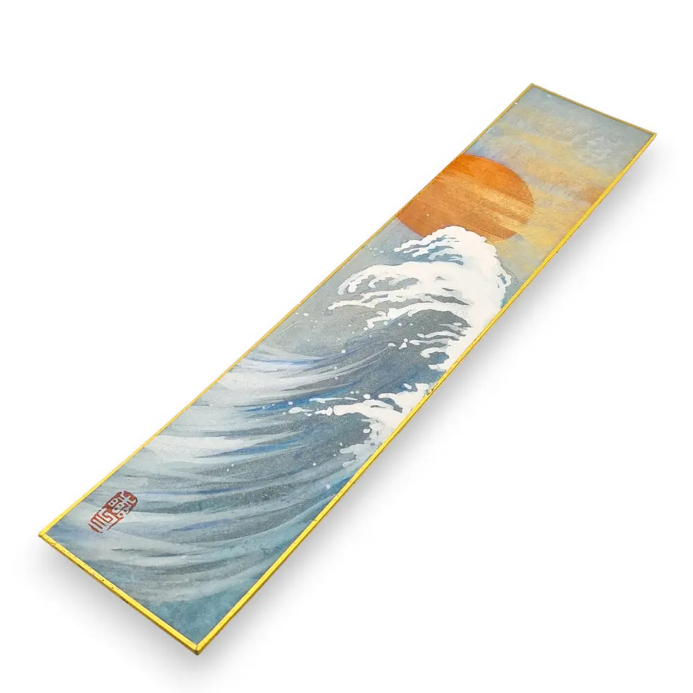 dipinto giapponese tanzaku onda