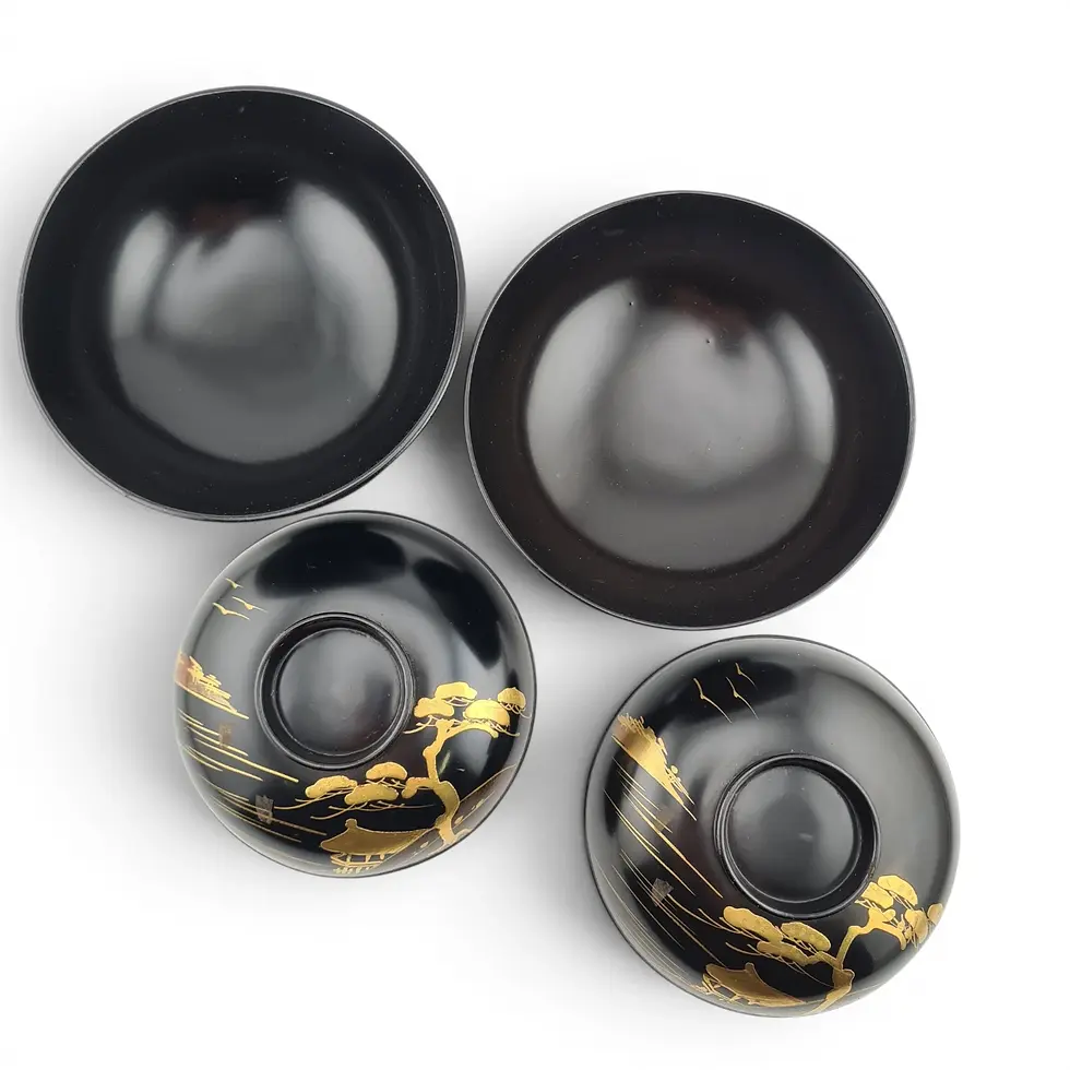 Miniatura: ciotole giapponesi lacca urushi