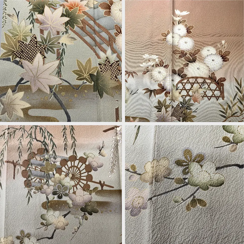 Miniatura: kimono giapponesi in seta