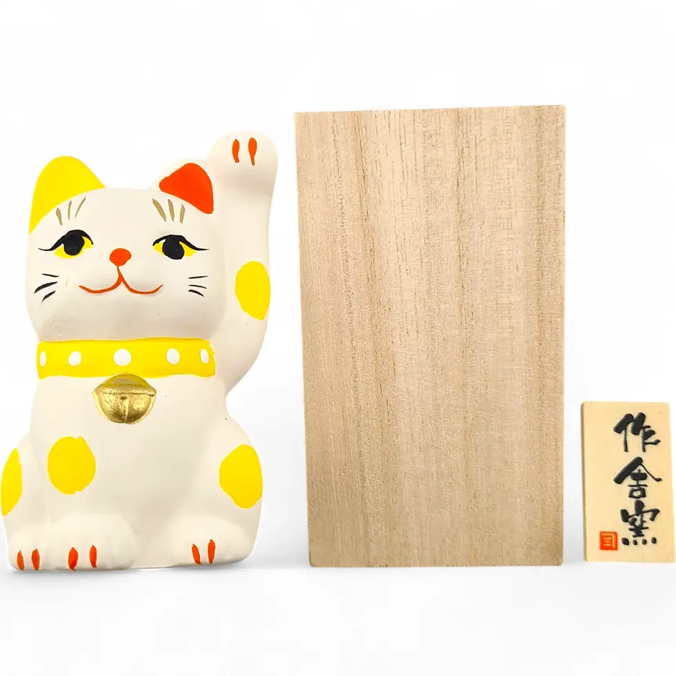 Miniatura: gatto portafortuna giapponese manekineko