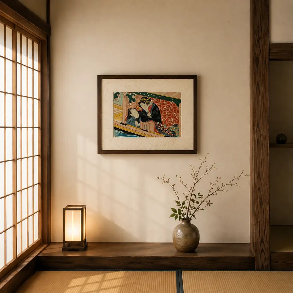 stampa ukiyo e xiligrafia shunga giapponese