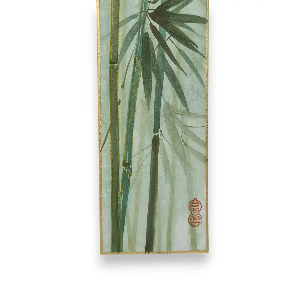 Miniatura: dipinto giapponese tanzaku bamboo