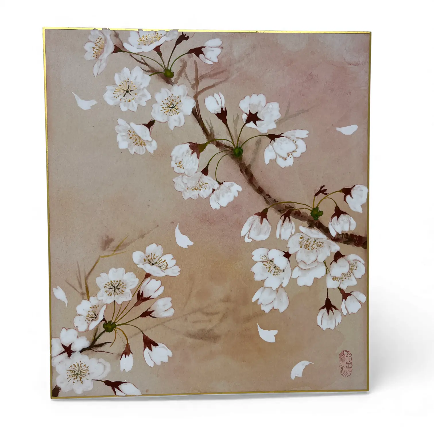 dipinto shikishi giapponese hanami