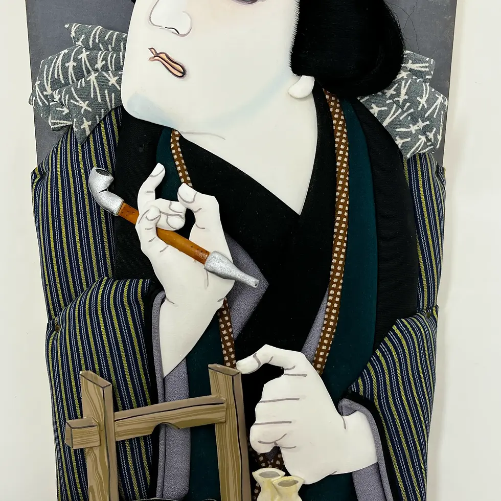 Miniatura: hagoita giapponese kabuki