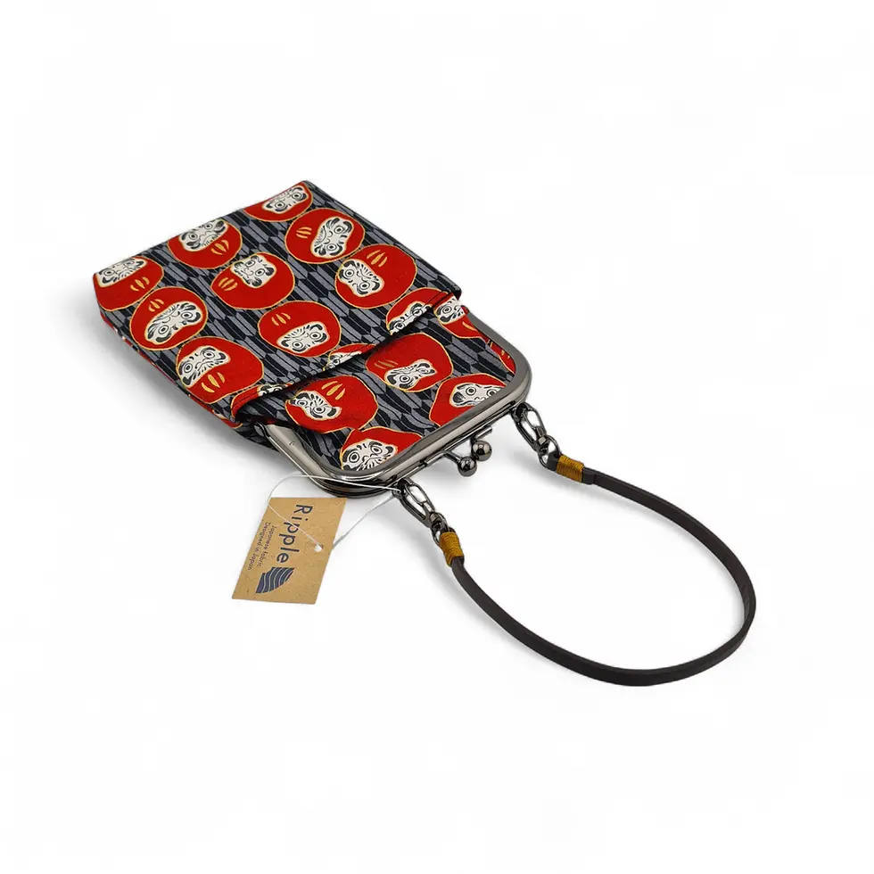 Miniatura: borsa giapponese gamaguchi daruma