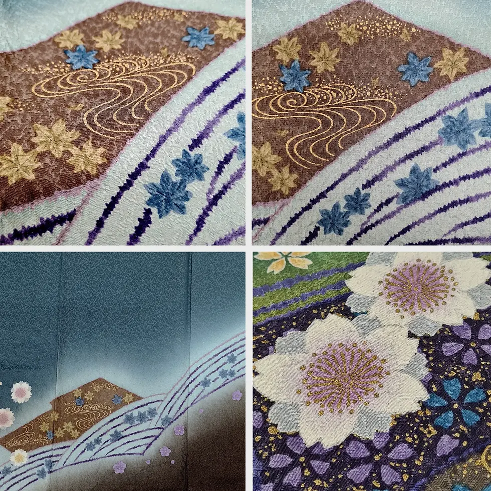 Miniatura: kimono houmongi giapponese