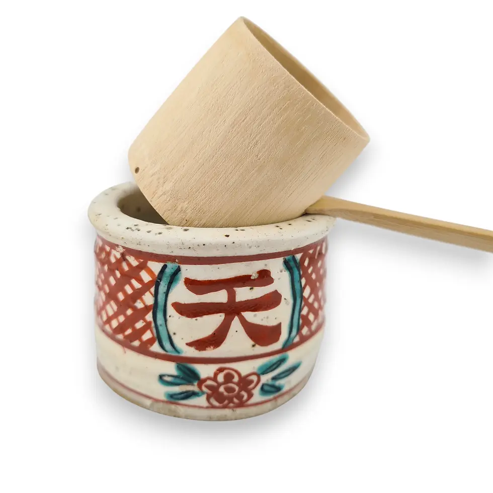 Miniatura: futaoki giapponese per mestolo hishaku