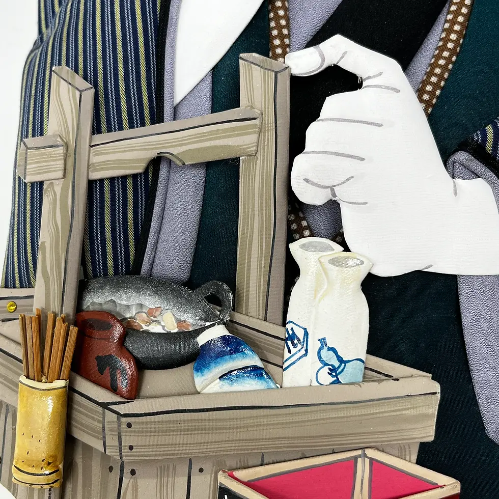 Miniatura: hagoita giapponese kabuki