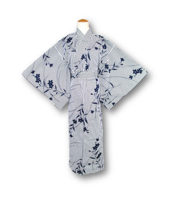 kimono giapponese yukata nemaki genziana