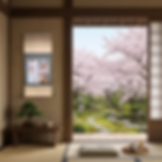 dipinto giapponese shikishi sakura