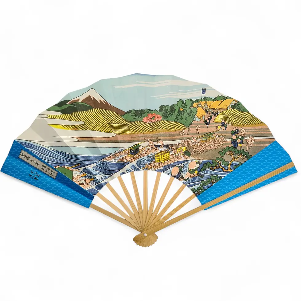 Miniatura: ventaglio giapponese hokusai